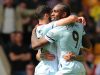 Michail Antonio celebrates scoring for West Ham against Norwich