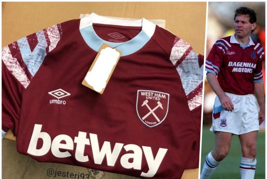 West Ham Leaked home shirt 22:23